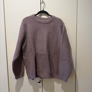 Zara XL Cozy Lavender Soft Textured Crewneck Sweater